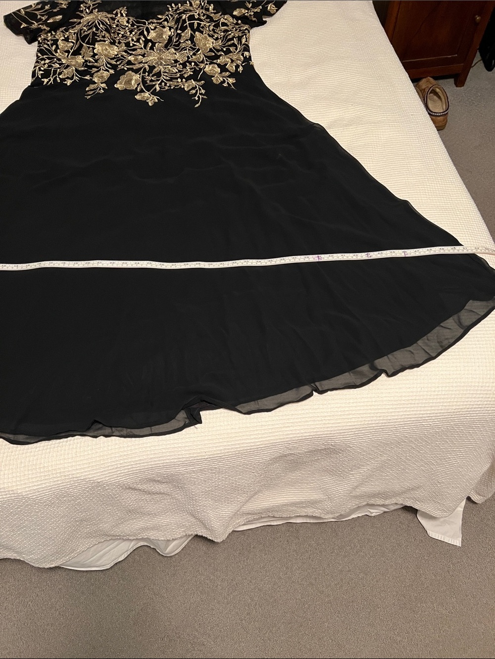 Betsy & Adam Black and Gold Floral Dress/gown
Full length - Picture 11 of 16